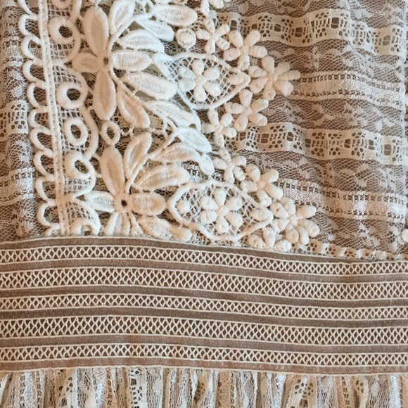 NWT Embroidered Lace Floral Fit Flare Midi Dress - Picture 3 of 8